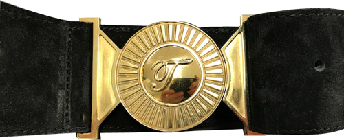 Aviator Stable buckle  & Suede belt designed for Temperley London